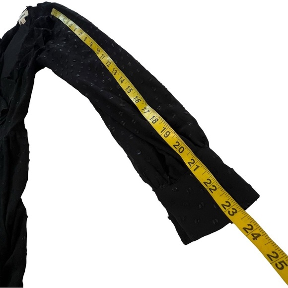 Gorgeous L’Agence Swiss Dot Long Sleeve Black Chiffon Mini Dress 2 whimsygoth - Picture 9 of 12